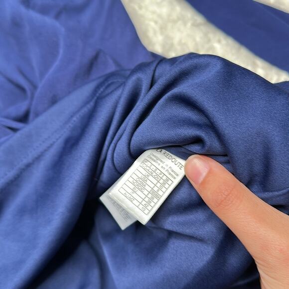 Atelier R Navy Blue Semi Formal Maxi Gown Cutouts in Back Strapy Bow QQ12 - Picture 10 of 10